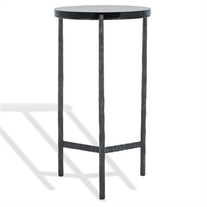 Safavieh Marylou Iron Drink Table in Black / Black
