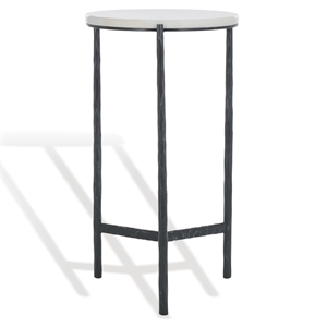 Safavieh Marylou Iron  Drink Table in Black / White