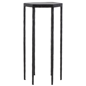 Safavieh Galvin  Iron Drink Table in Black / Black