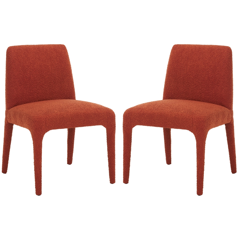 Safavieh Derrick  Birch and Steel  Dining Chair in Rust