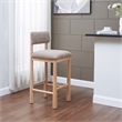 Safavieh Wrenley Wood Barstool in Light Brown / Natural