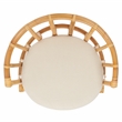 Safavieh Bates Rattan and Cotton Accent Chair in White / Natural