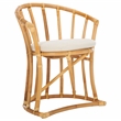Safavieh Bates Rattan and Cotton Accent Chair in White / Natural