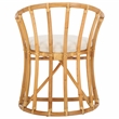 Safavieh Bates Rattan and Cotton Accent Chair in White / Natural