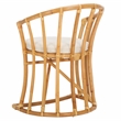 Safavieh Bates Rattan and Cotton Accent Chair in White / Natural