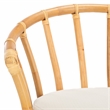 Safavieh Bates Rattan and Cotton Accent Chair in White / Natural