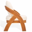 Safavieh Demarco Rattan and Linen  Accent Chair in Natural / White