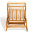 Safavieh Fernson Rattan and Linen Accent Chair in Natural / White
