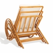 Safavieh Fernson Rattan and Linen Accent Chair in Natural / White