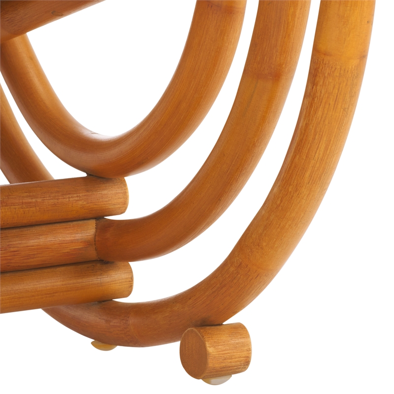 Safavieh Fernson Rattan and Linen Accent Chair in Natural / White