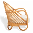 Safavieh Ivybelle Rattan and Linen Accent Chair in Natural / White