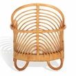 Safavieh Ivybelle Rattan and Linen Accent Chair in Natural / White