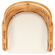 Safavieh Ivybelle Rattan and Linen Accent Chair in Natural / White