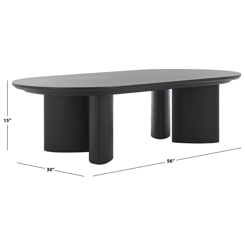 Safavieh Barnard Wood Coffee Table in Black