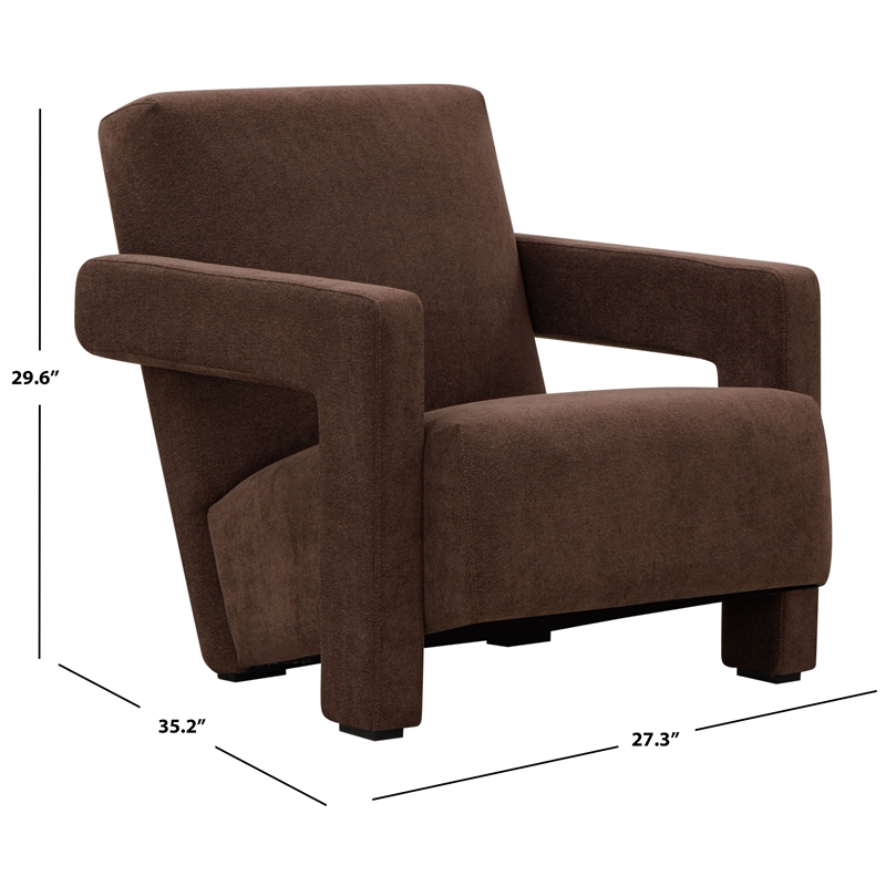 Safavieh Taylor Pine Wood Accent Chair in Brown