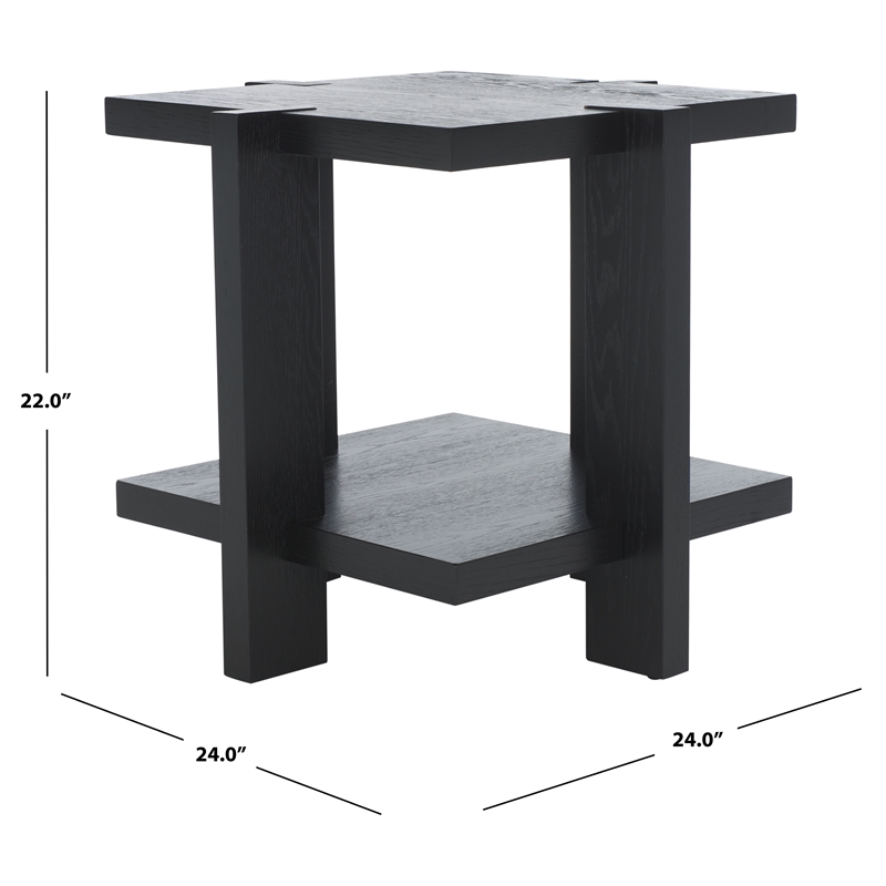 Safavieh Quigley Oak Accent Table in Black