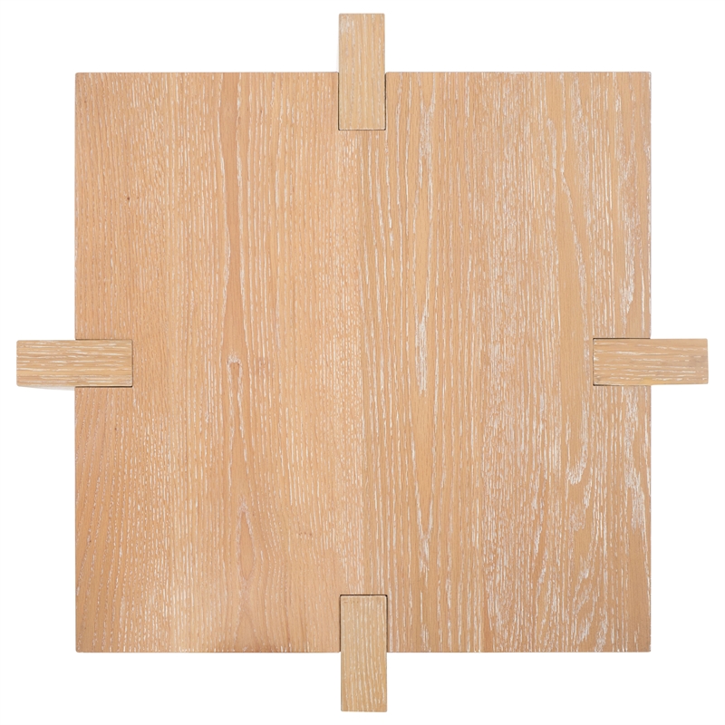 safavieh quigley oak  accent table in gray