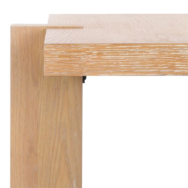 safavieh quigley oak  accent table in gray