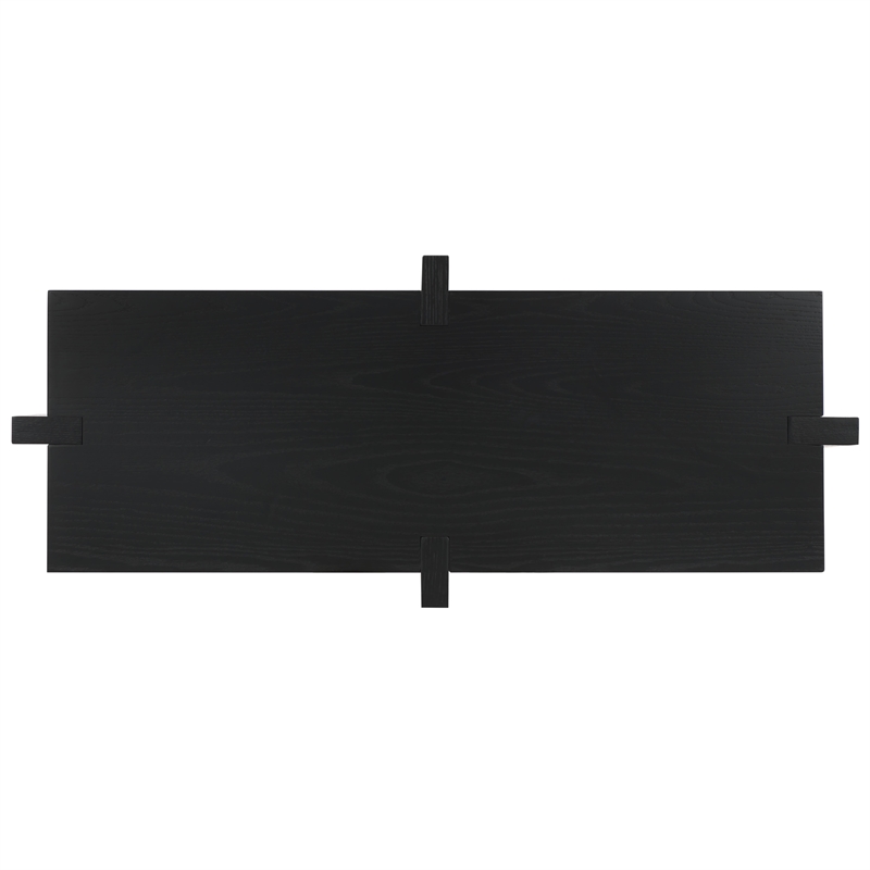 Safavieh Quigley Oak Console Table in Black