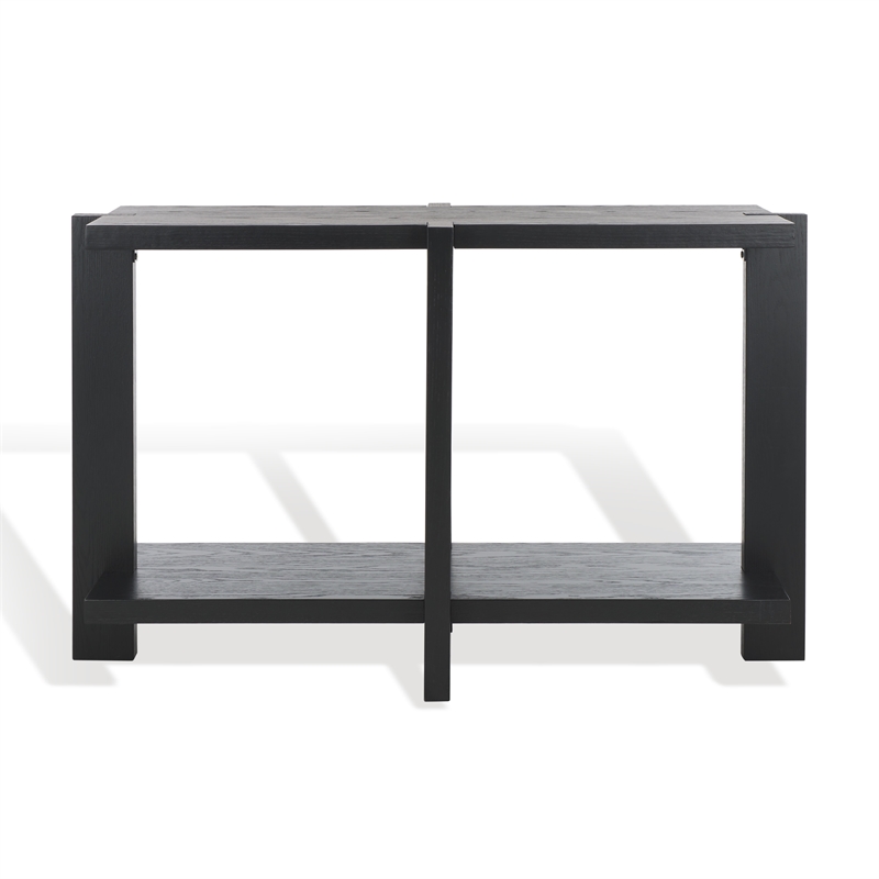 Safavieh Quigley Oak Console Table in Black