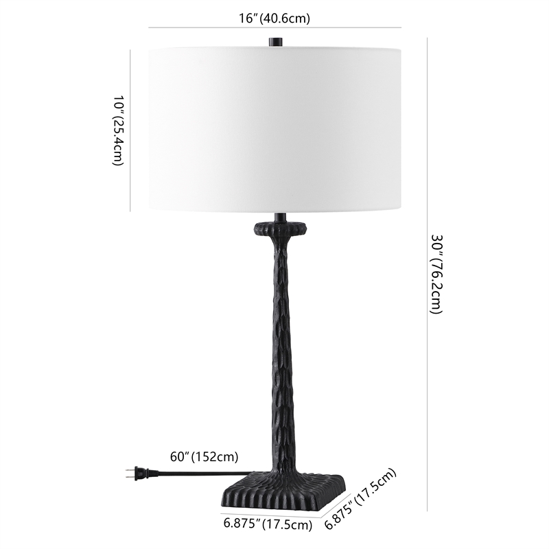 Safavieh Roxalina  Iron Base Lighting in Black / White
