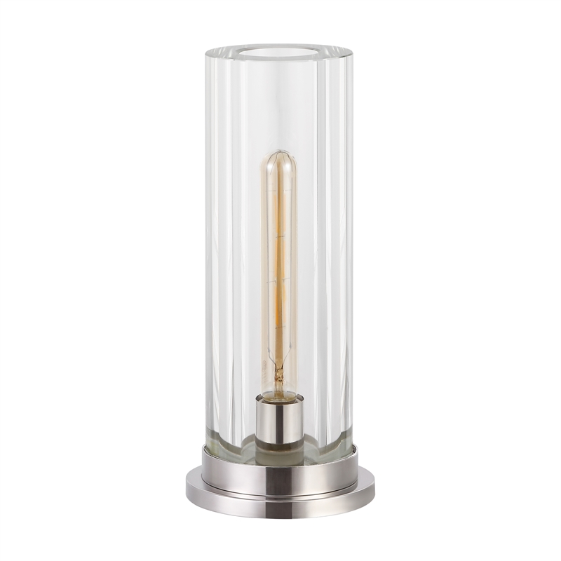 Safavieh Dellanora Iron Base Lighting in Silver / Clear