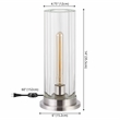 Safavieh Dellanora Iron Base Lighting in Silver / Clear