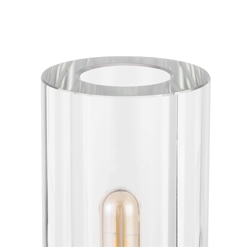 Safavieh Dellanora Iron Base Lighting in Silver / Clear