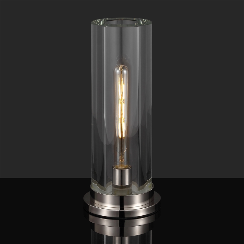Safavieh Dellanora Iron Base Lighting in Silver / Clear