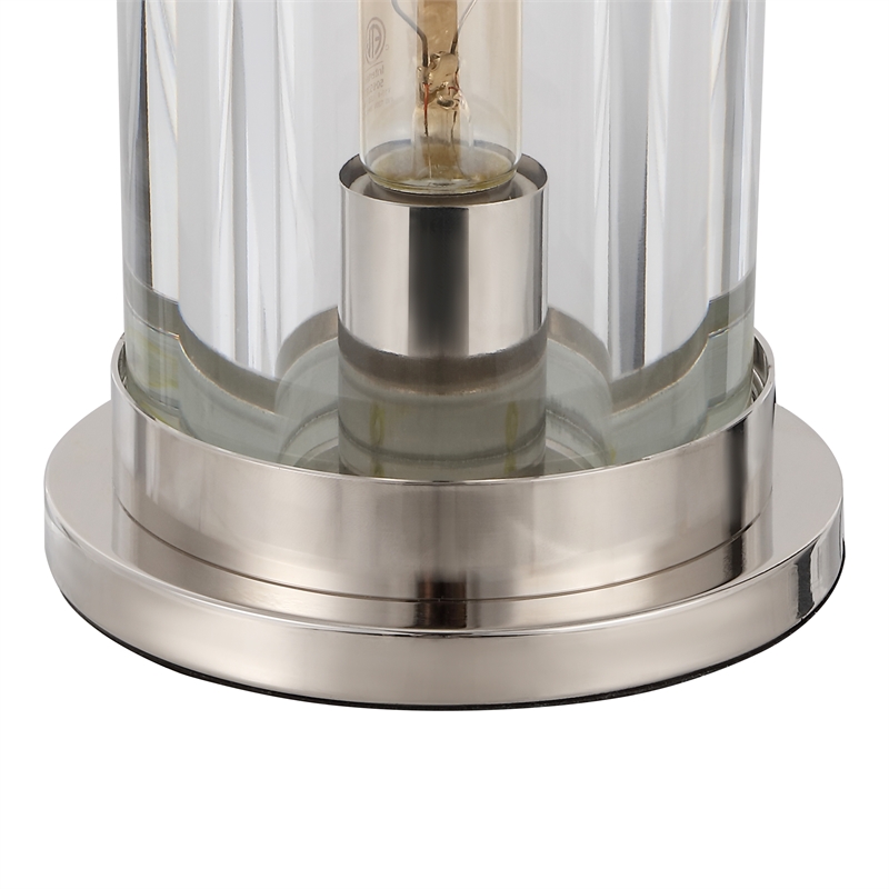 Safavieh Dellanora Iron Base Lighting in Silver / Clear