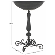 Safavieh Iron  Bird Baths in Black