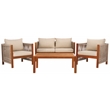 Safavieh Roya Polyester  Living Set in Natural / Taupe