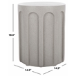 Safavieh Nikolaus Accent Table in Gray