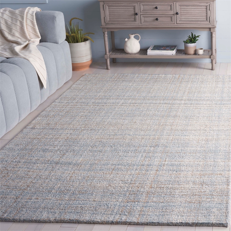 Safavieh Abstract 4' X 6' Polyester Hand Tufted Rug in Light Blue / Gray