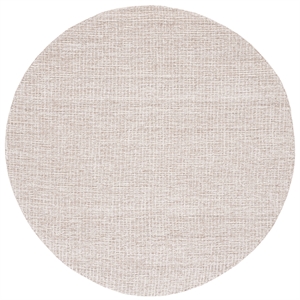 Safavieh Abstract 10'-0&quot x 10'-0&quot Round Wool Hand Tufted Rug in Ivory / Gray