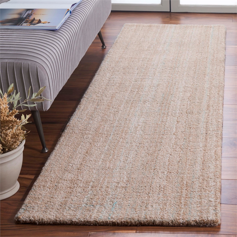 Safavieh Abstract 3' X 5' Polyester Hand Tufted Rug in Aqua / Brown