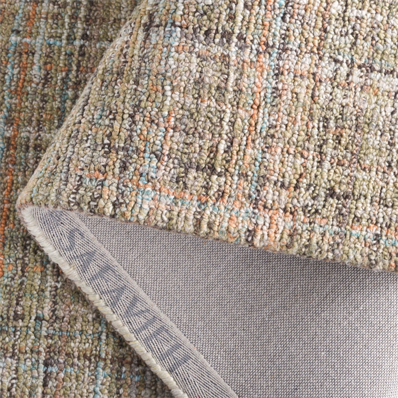 Safavieh Abstract 4' X 6' Polyester Hand Tufted Rug in Brown / Green