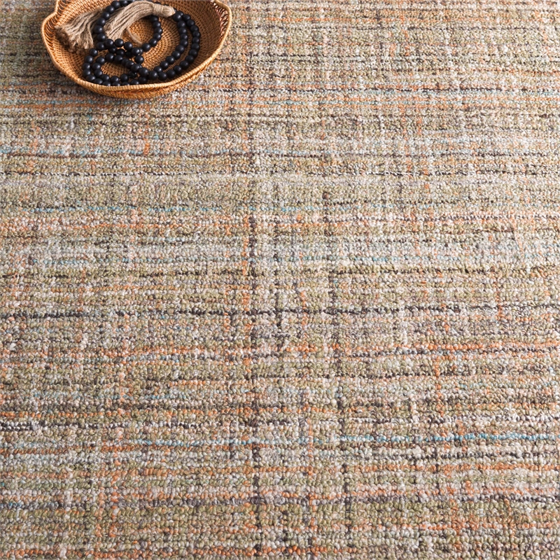 Safavieh Abstract 5' X 8' Polyester Hand Tufted Rug in Brown / Green