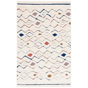 Safavieh Casablanca 8'-0&quot x 10'-0&quot Wool Hand Tufted Rug in Ivory / Rust