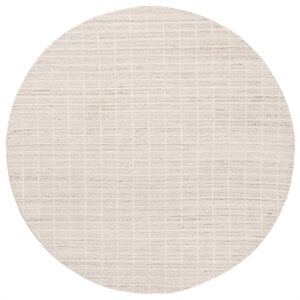 Safavieh Ebony 6' X 6' Round Wool Hand Tufted Rug in Ivory / Beige