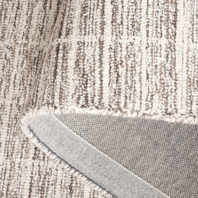 Safavieh Ebony 6' X 6' Round Wool Hand Tufted Rug in Ivory / Gray