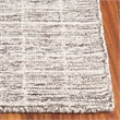 Safavieh Ebony 6' X 6' Square Wool Hand Tufted Rug in Ivory / Gray