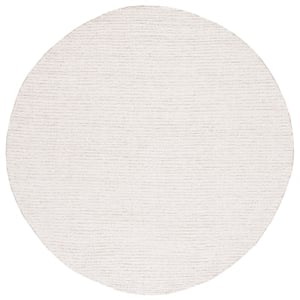 Safavieh Abstract 11'-0&quot x 11'-0&quot Round Wool Hand Tufted Rug in Ivory / Beige