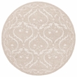 Safavieh Blossom 6' X 6' Round Wool Hand Tufted Rug in Beige / Ivory