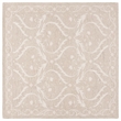 Safavieh Blossom 6' X 6' Square Wool Hand Tufted Rug in Beige / Ivory