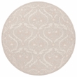 Safavieh Blossom 6' X 6' Round Wool Hand Tufted Rug in Silver / Ivory