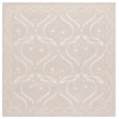 Safavieh Blossom 6' X 6' Square Wool Hand Tufted Rug in Silver / Ivory