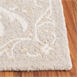 Safavieh Blossom 6' X 6' Square Wool Hand Tufted Rug in Silver / Ivory