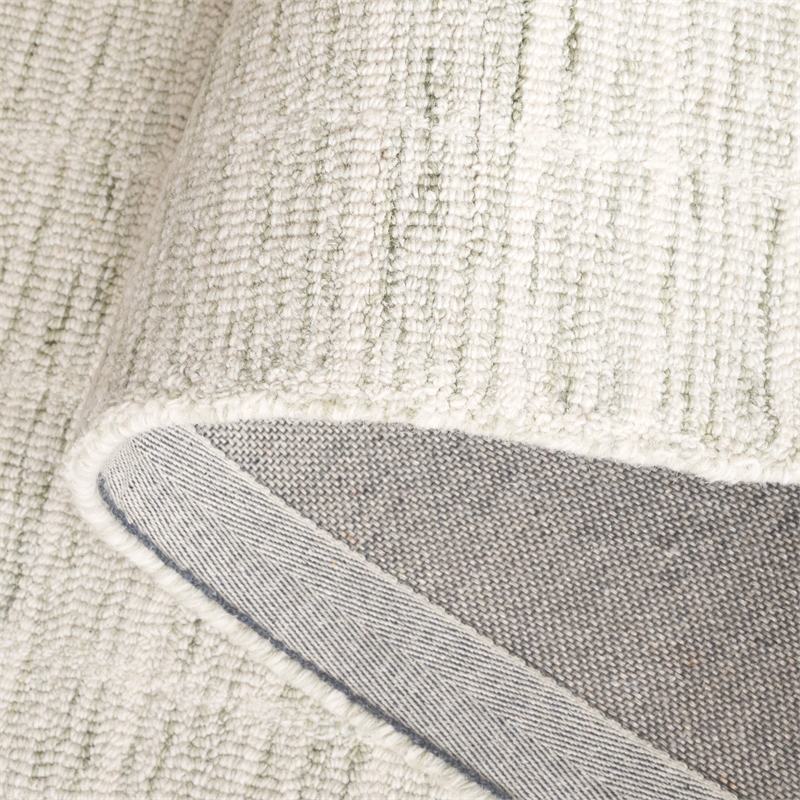 Safavieh Ebony 6' X 6' Round Wool Hand Tufted Rug in Sage / Ivory