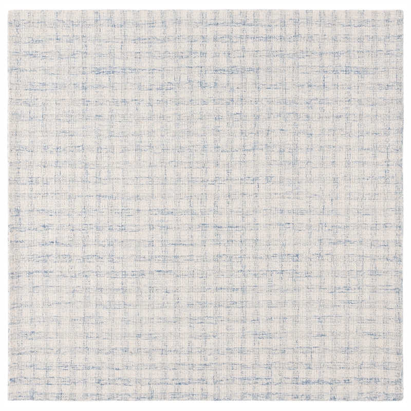 Safavieh Ebony 6' X 6' Square Wool Hand Tufted Rug in Blue / Ivory
